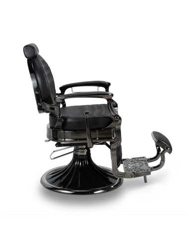 Cadeira de barbeiro Axis Black – Design de alta costura e conforto profissional