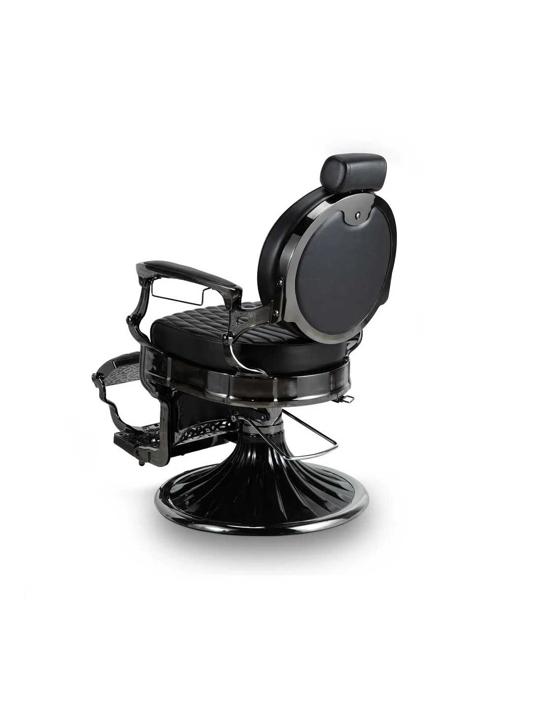 Poltrona da barbiere Axis Black: design di alta moda e comfort professionale
