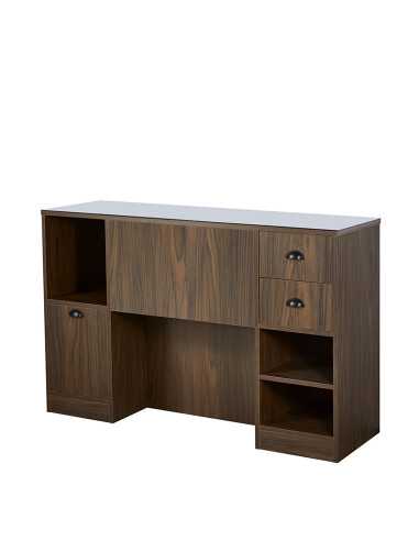 Barber 4B Donker Eiken Noten Styling Station | Compact & Praktisch