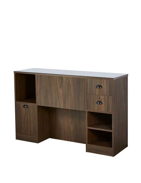 Barber 4B Donker Eiken Noten Styling Station | Compact & Praktisch