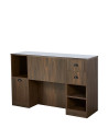 Barber 4B Postazione styling in rovere scuro e noce | Compatta e pratica