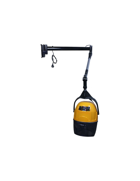Casque Sèche-Cheveux sur Bras Jaune - Performance et Confort pour Coiffeurs
