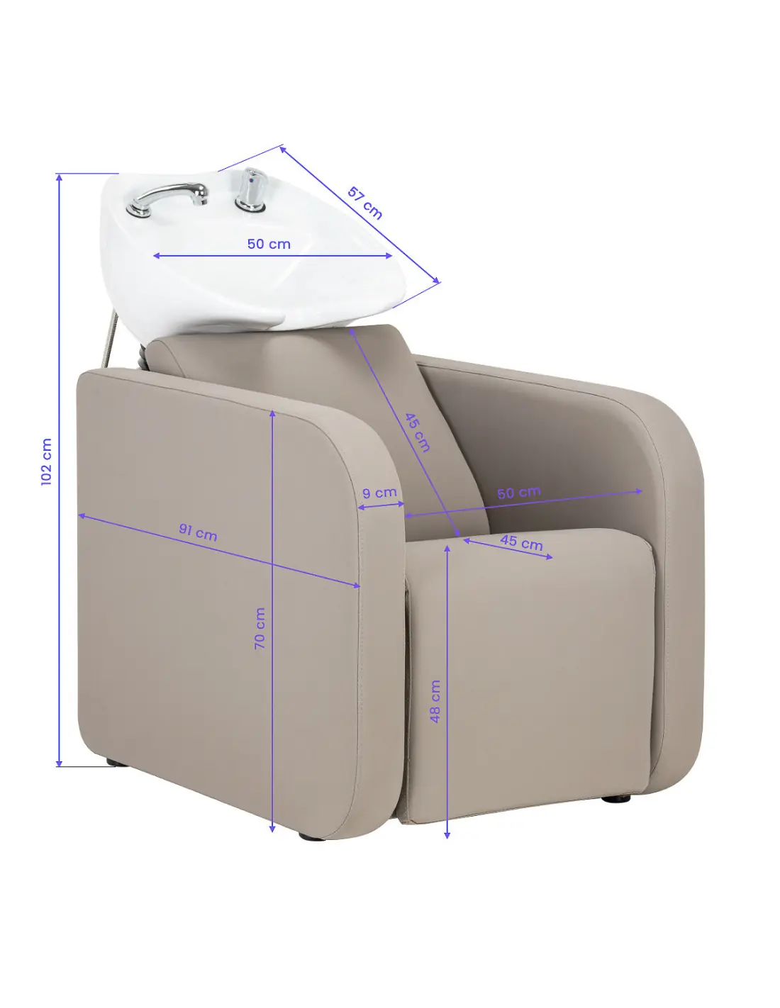 Bañera de lavado Bellagio Relax: comodidad y ergonomía profesionales