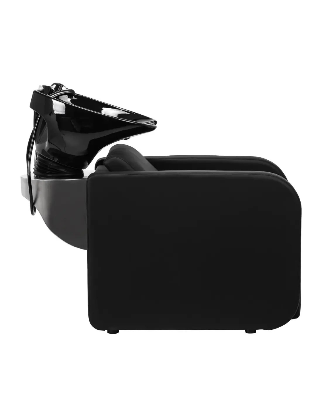 Lavabo de pelo negro completo – Bellagio Relax con reposapiés eléctrico y lavabo de cerámica negra