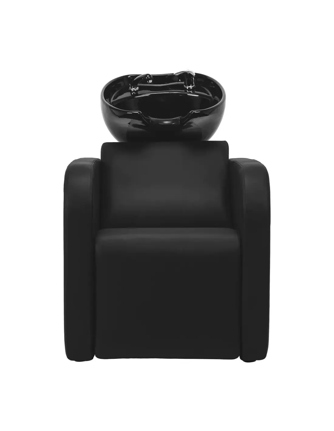 Lavabo de pelo negro completo – Bellagio Relax con reposapiés eléctrico y lavabo de cerámica negra