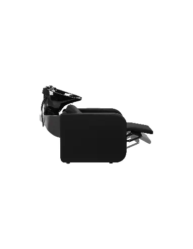 Lavabo de pelo negro completo – Bellagio Relax con reposapiés eléctrico y lavabo de cerámica negra
