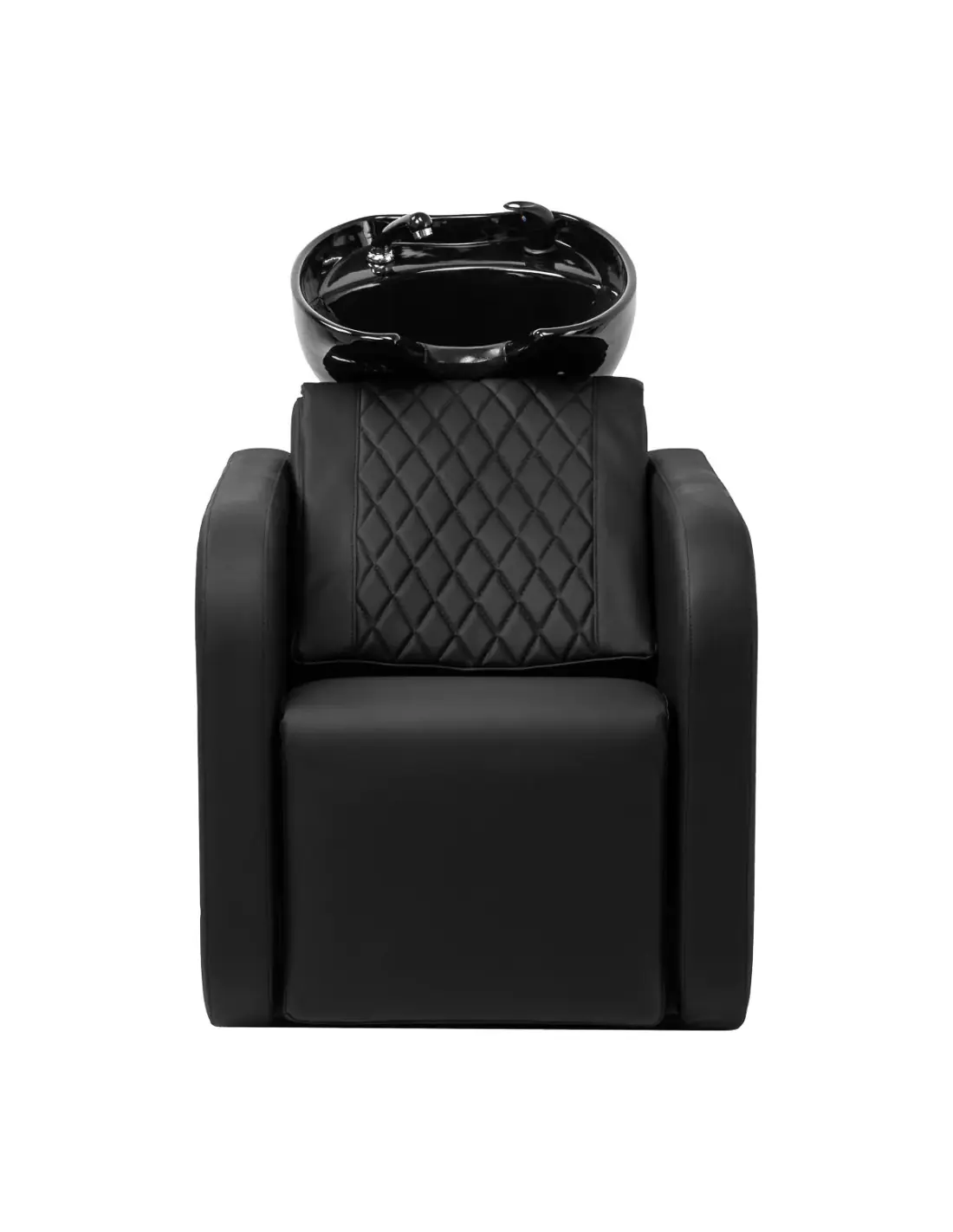 Lavabo de peluquería con masaje Bellagio Black – reposapiernas eléctrico