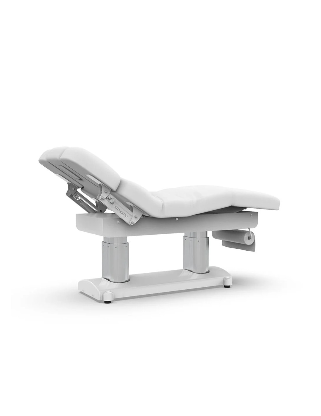 Mesa de massagem elétrica branca com 4 motores aquecidos – modelo profissional Phenora Eleganza para institutos e spas