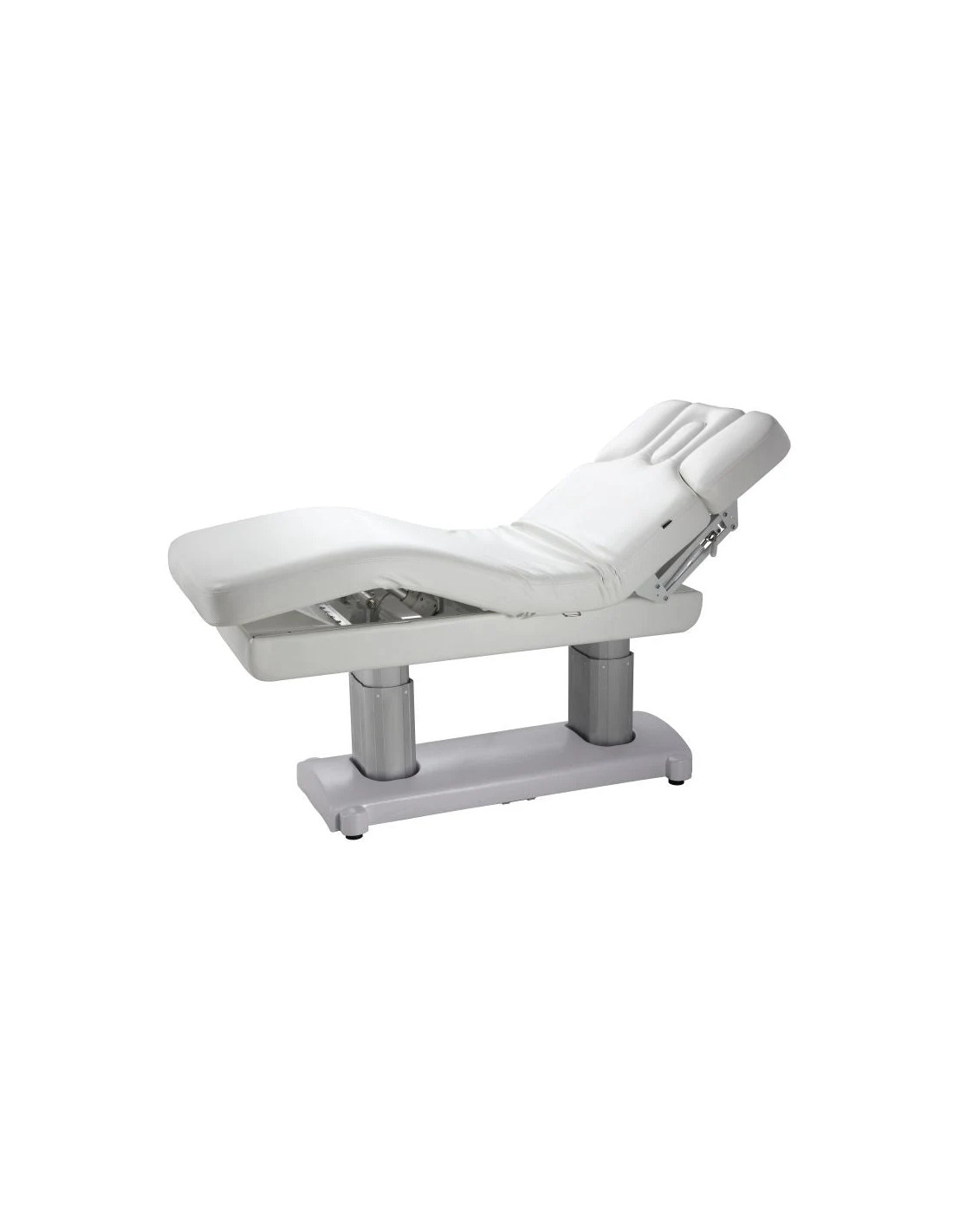 Camilla de masaje eléctrica blanca con respaldo reclinable – Modelo Phenora Eleganza para tratamientos de belleza