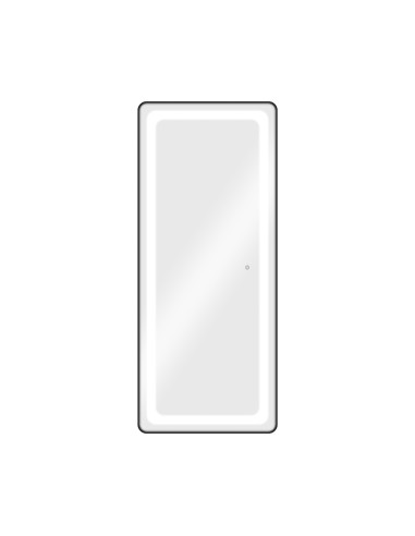 Specchio Postazione parrucchiere a parete LUMINA LED nero, design moderno e professionale 