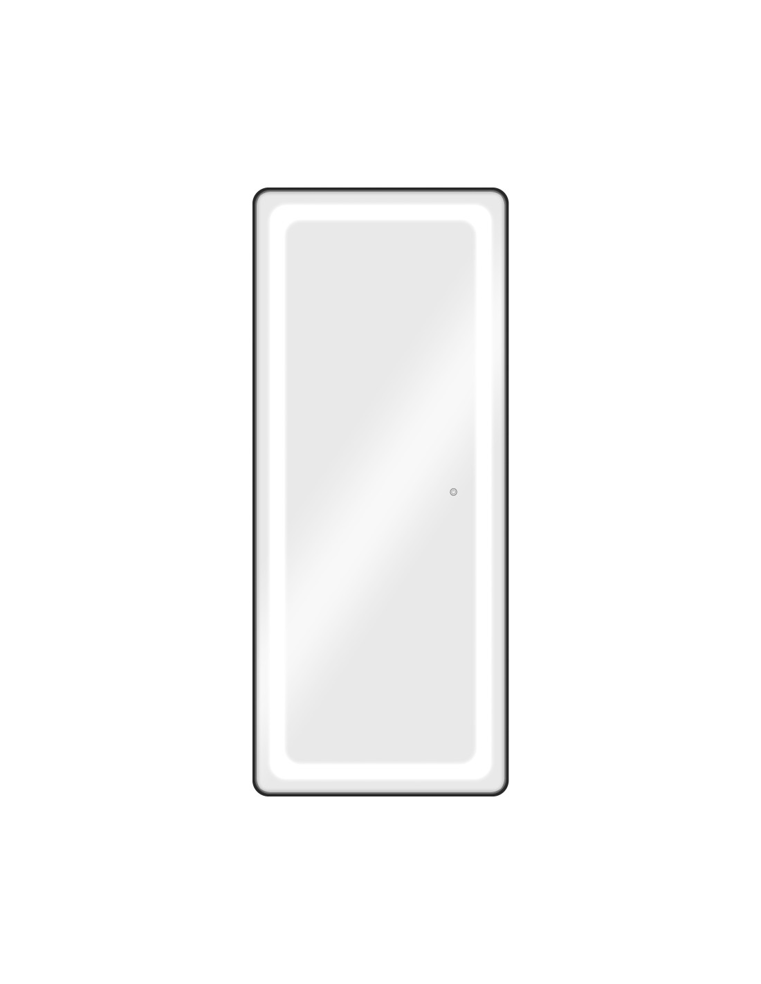 Specchio Postazione parrucchiere a parete LUMINA LED nero, design moderno e professionale 