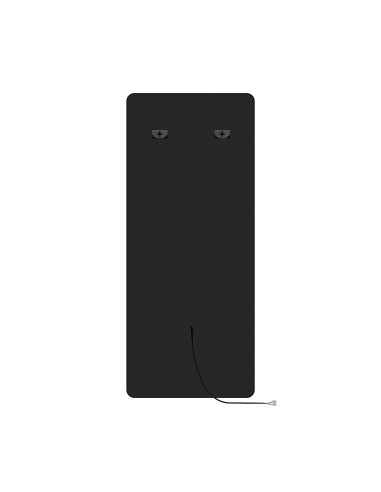 LUMINA Black LED wall-mounted dressing Styling station mirror, modern and professional design 