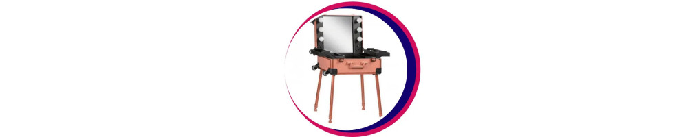 Valise Tables maquillage trolley , Table de maquillage -GOLDBEAUTE.FR