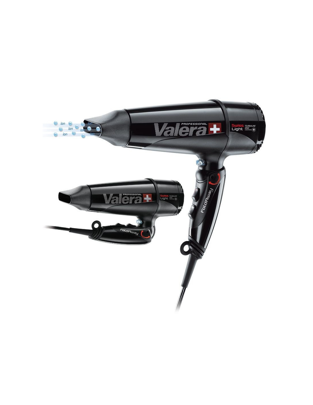 Asciugacapelli valera swiss black light 5400 pieghevole ionico 