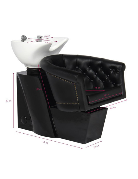 Lavatório para shampoo London preto