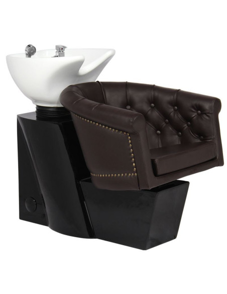 London brown padded Shampoo unit 
