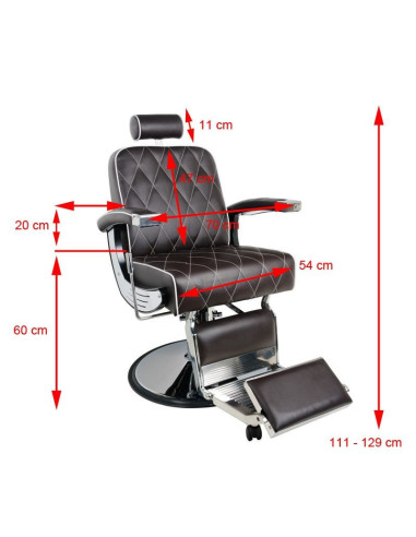 Imperial Brown Barber chair – Vintage Style & Professional Ergonomics 