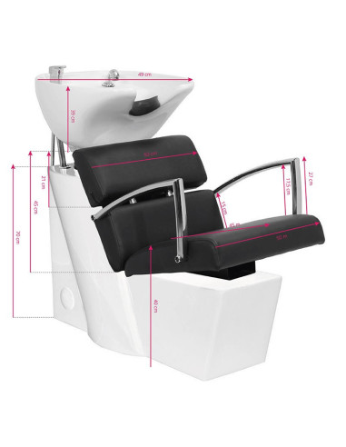 Black Brussels shampoo basin