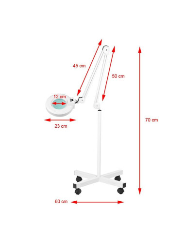 Professionele loeplamp statief s4 wit 
