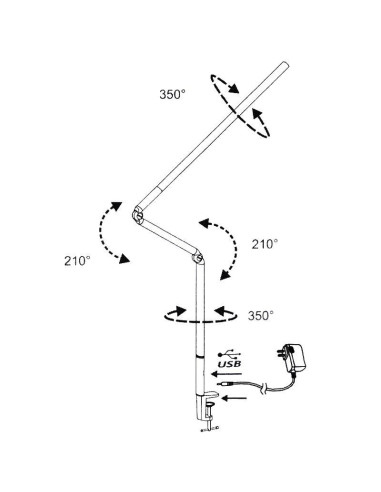Lámpara de escritorio LED para yoga profesional 114822 con anillo de luz