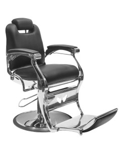 Angelo Black Chrome Barber chair – Chic Retro Design & Professional Comfort