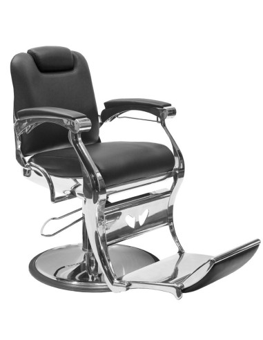  Angelo Barber chair – Black Upholstered & Retro-Chic Chrome
 