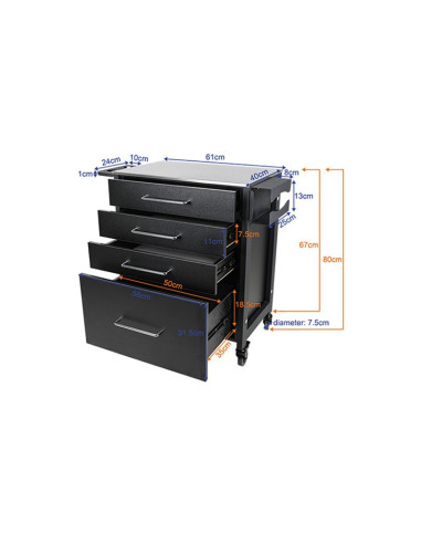 Estação de Trabalho para Tatuagem 124838 Tattoo Workstation Ultimate Master PRO 702