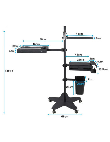 Tattoo 124839 MULTIFUNCTIONAL ASSISTANT FOR TATTOO PRO INK 715 BLACK
