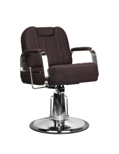 Fauteuil Barbier RUFO Marron – Élégance Pro & Confort Inclinable