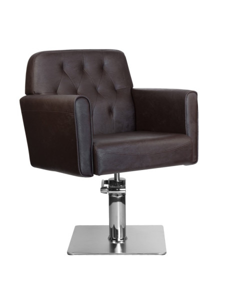 Fauteuil de coiffure hamburg marron 