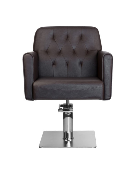 Fauteuil de coiffure hamburg marron 