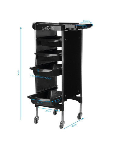 V28 Hairdressing, Coloring and Storage Trolley