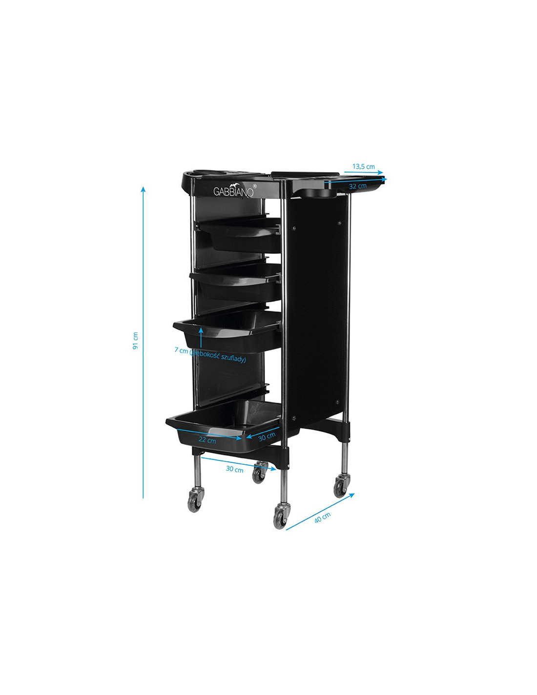 Chariot coiffure coloration et rangement V28 