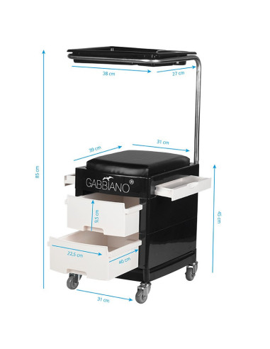 Tattoo stool with drawers 23 16