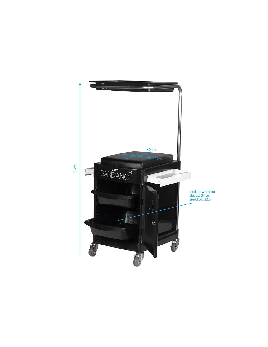 Artículo asociado 125887 POMOCNIK - TABORET DO PEDICURE 23 PLUS CZARNY