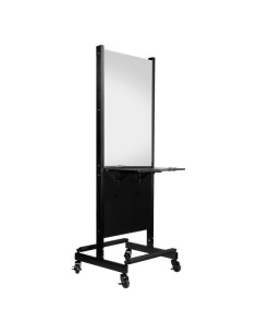 Coiffeuse console coiffure mobile double face noir
