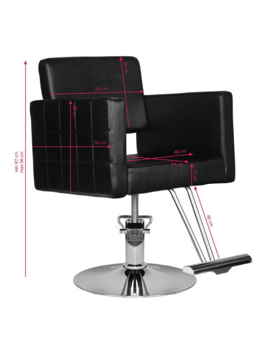 Fauteuil de coiffure cassoria noir 