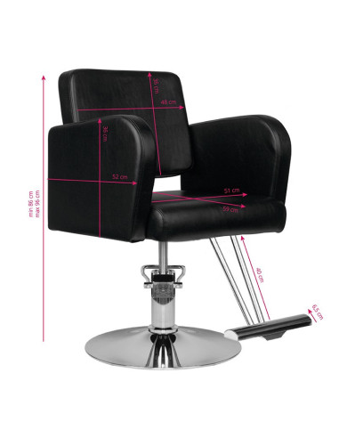 Fauteuil de coiffure raguse noir 