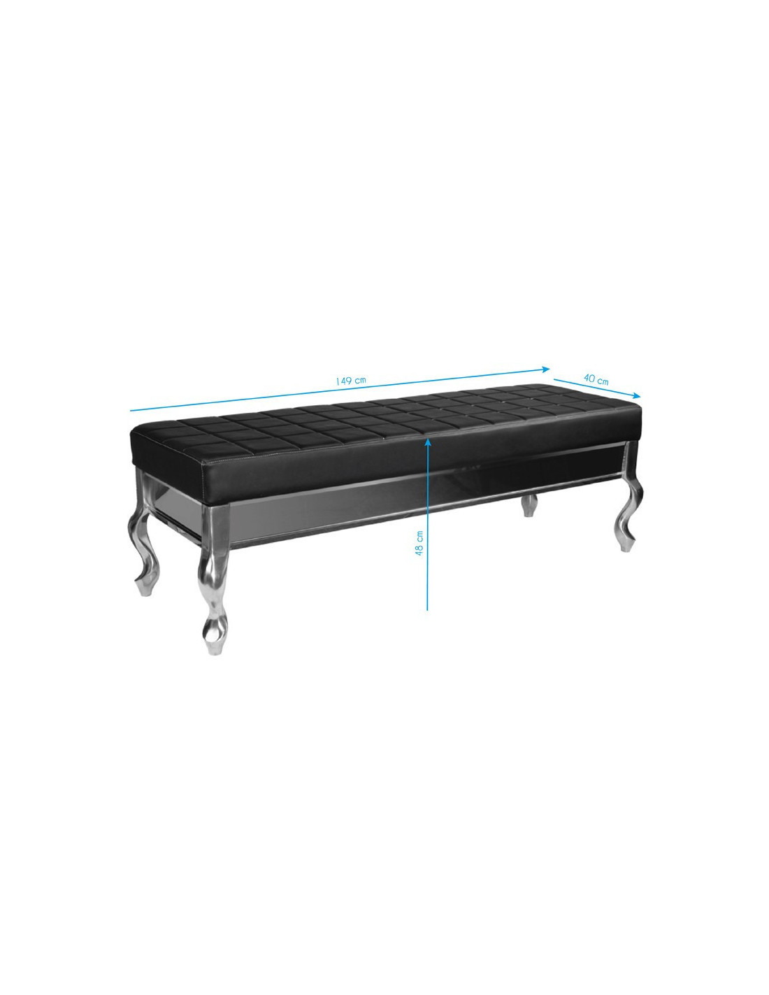 Mistral black waiting room bench