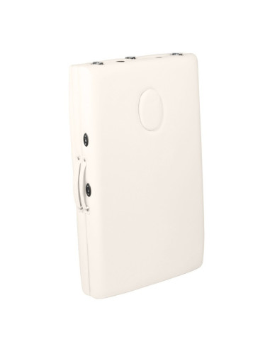 Massageliege 126964 KOMFORT KLAPPBARE MASSAGELIEGE AUS HOLZ 2 TEILIG CREME