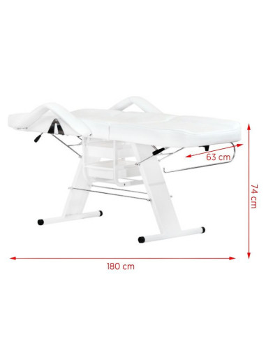 Massagetafel 100712 WIT AESTHETIC STOEL MET OPBERGBAK A202