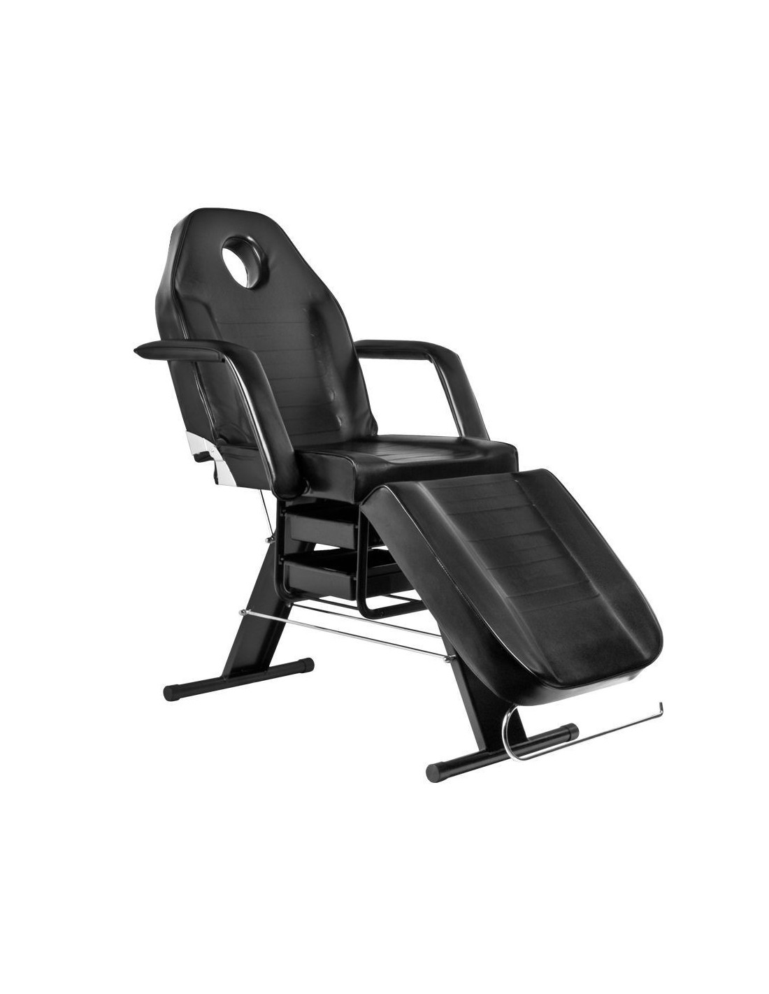 FOTEL KOSMETYCZNY A 202 Z KUWETAMI CZARNY