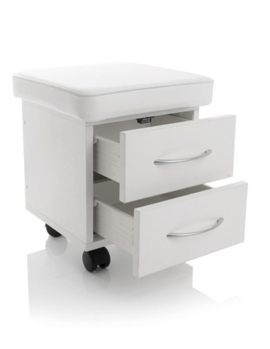 Manicure stool 104916 COSMETIC STOOL FOR PEDICURE TWO DRAWERS