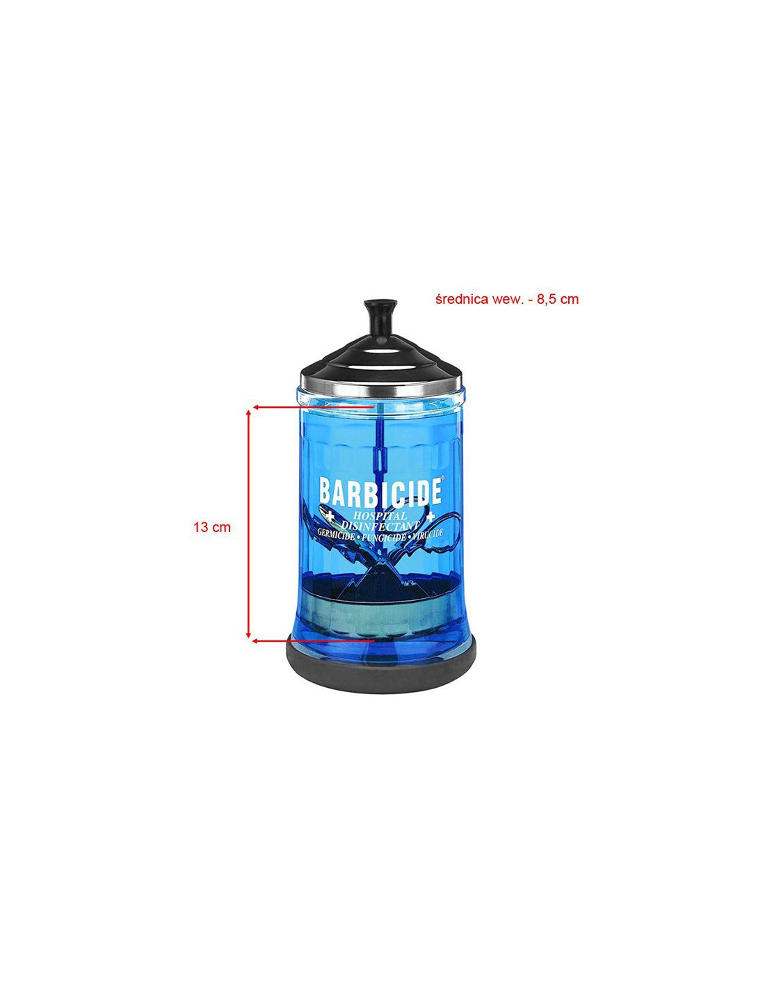 Recipiente de vidro Barbicide para desinfecção 750 ml