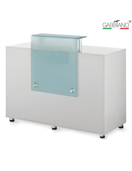 Comptoir bureau d'accueil ada blanc 