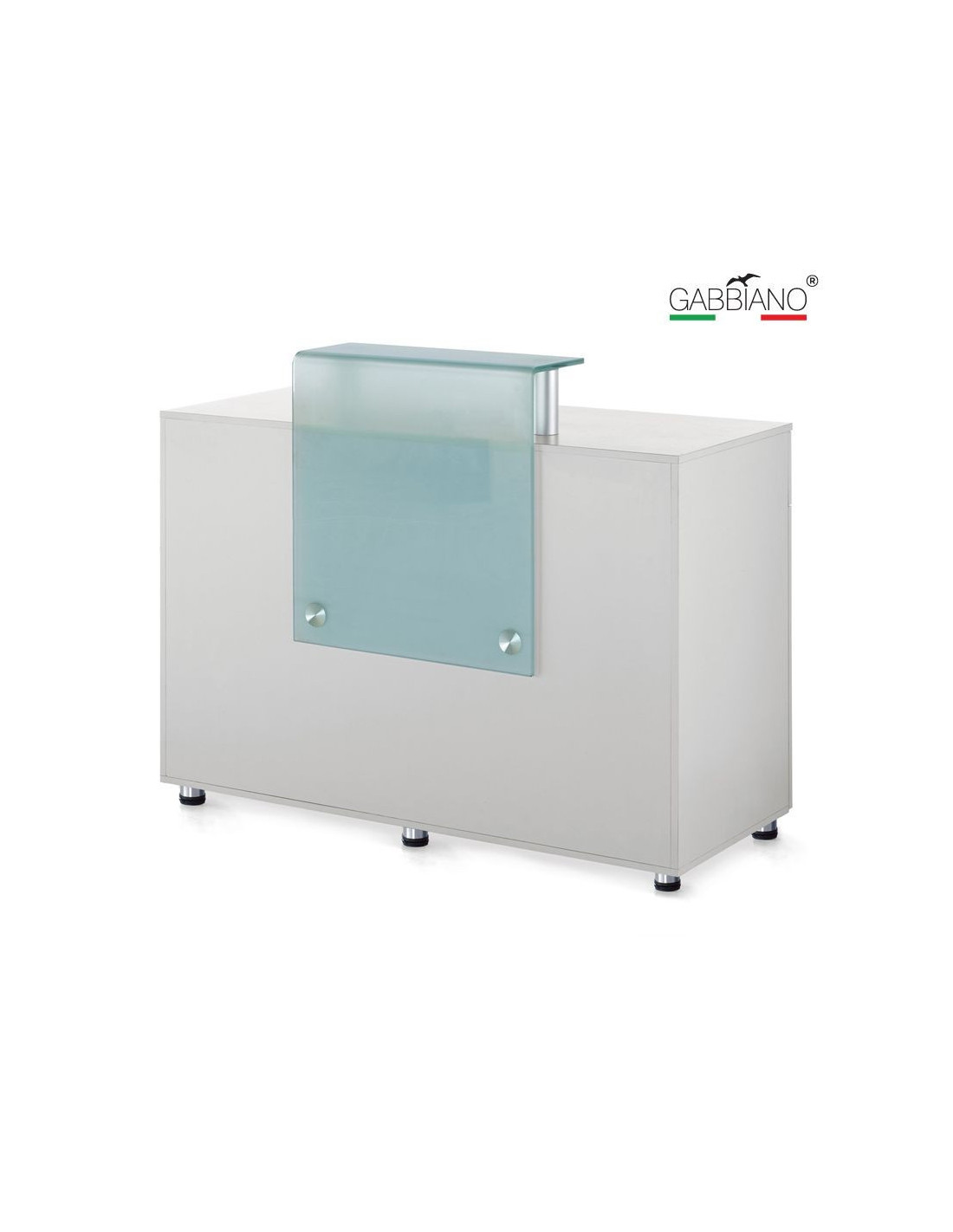 Comptoir bureau d'accueil ada blanc 