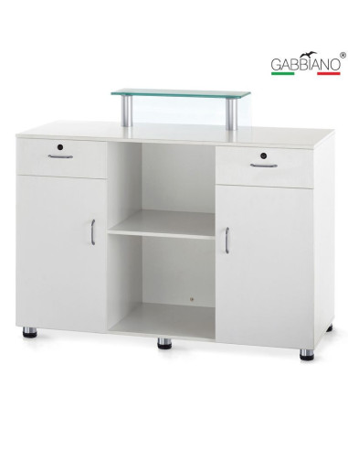 White ADA reception desk counter