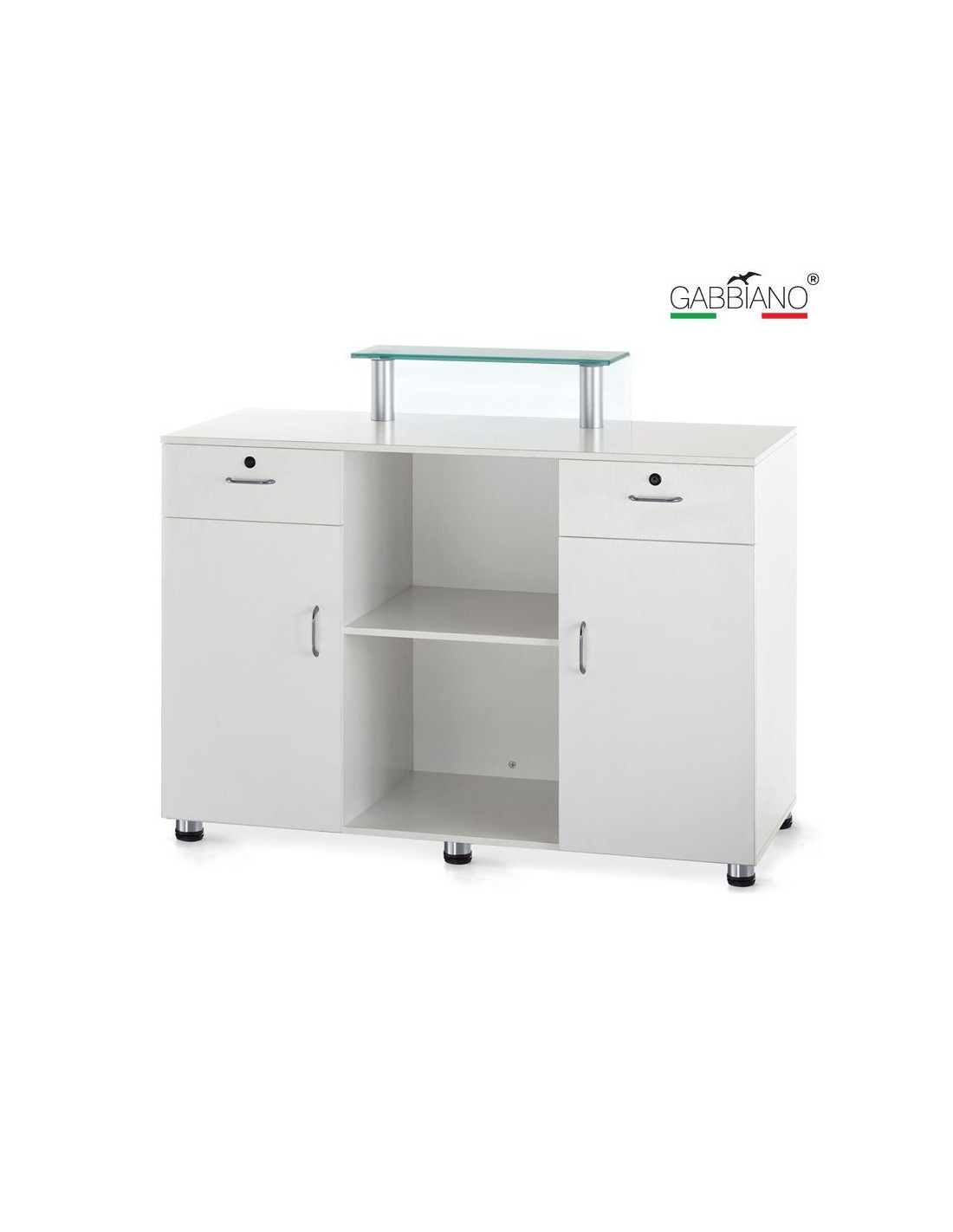 Comptoir bureau d'accueil ada blanc 