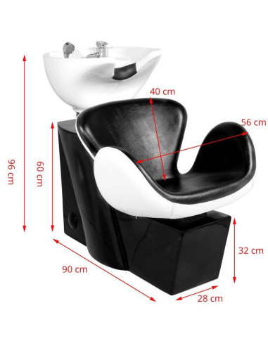 Schwarz-weißes Waschsessel Amsterdam 