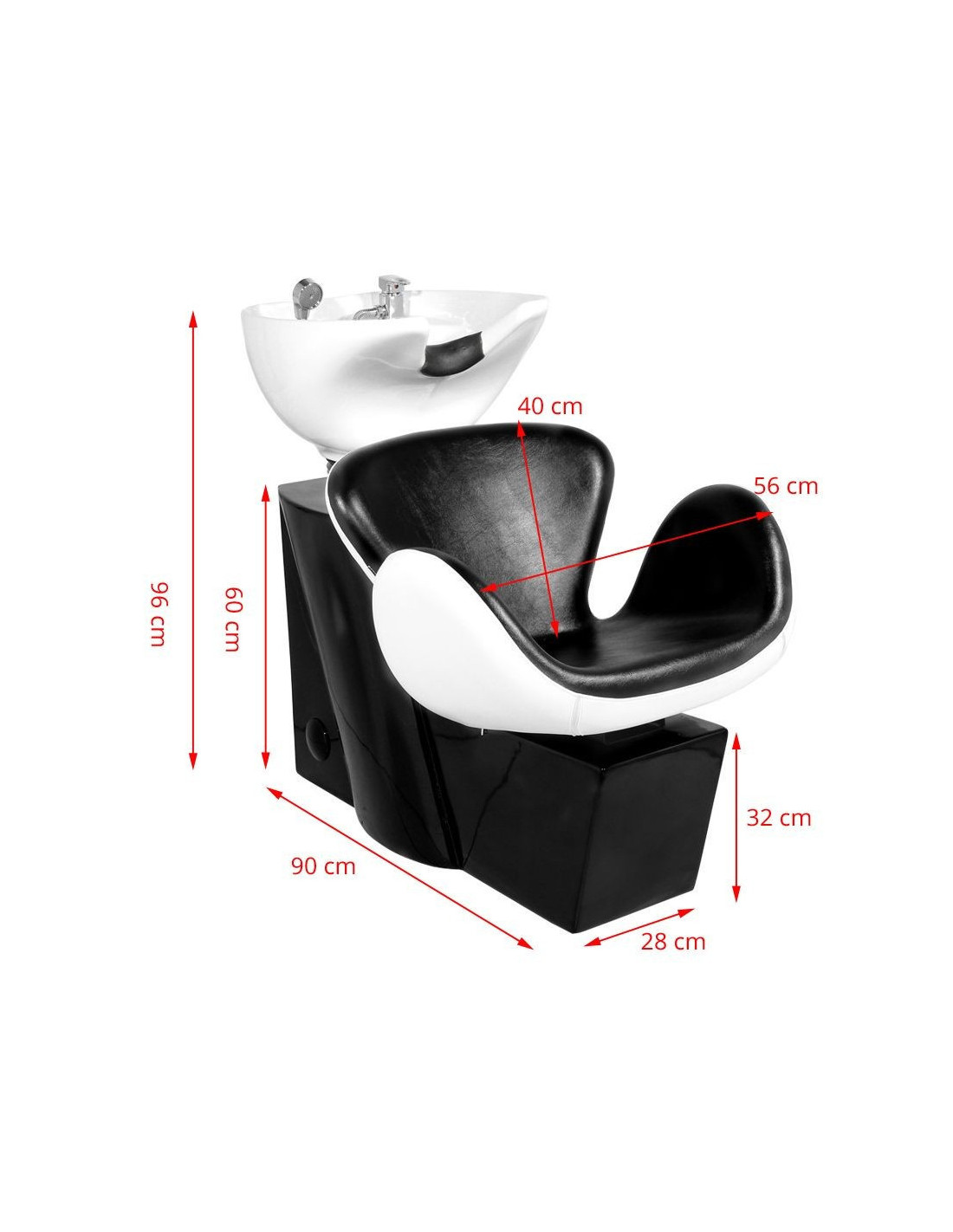 bañera de champú amsterdam en blanco y negro 